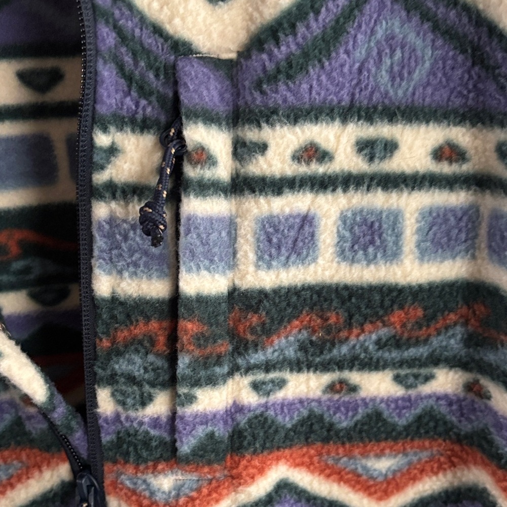 Billabong Multicolor Patterned Zip Up Sweater - image 5